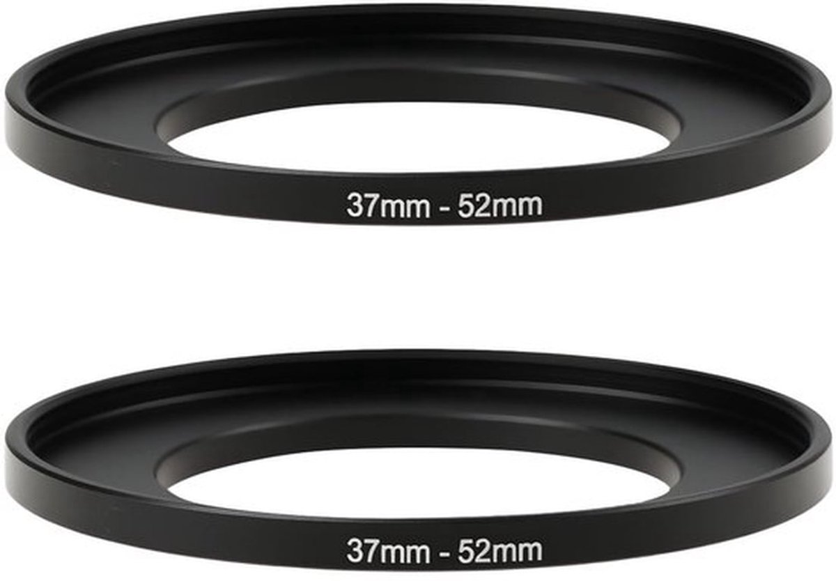 Aluminium Camera Filter Adapter Ring - 2x - 37mm naar 52mm - Lichtgewicht en Duurzaam - Fotografie Accessoire - Camera Accessoire - Metal...