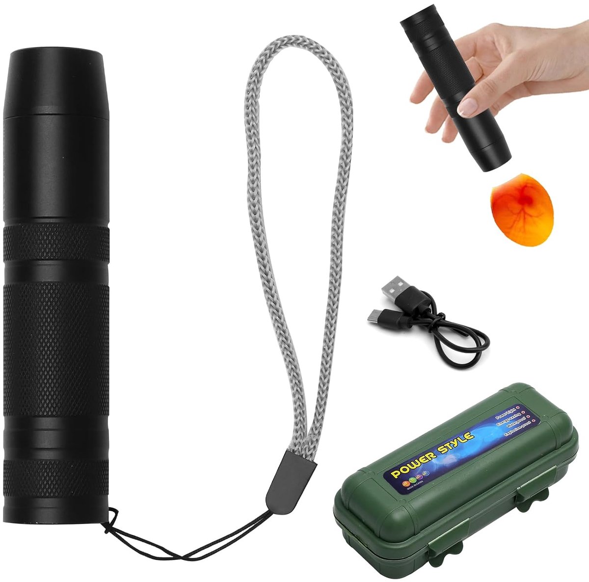 Eiershaver LED ei tester - krachtige koude licht - aluminium legering - ideaal voor broedmonitoring - ShopVlot