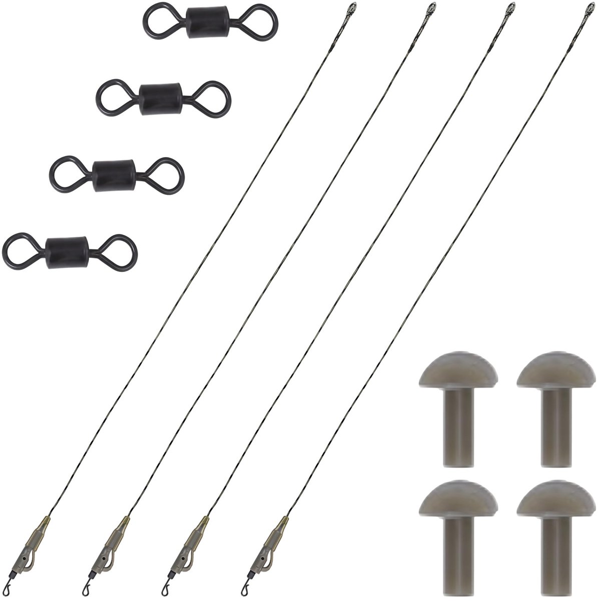 Solidchoice - Karper Rigs Set met Safety Lead Clip, 4 Stuks