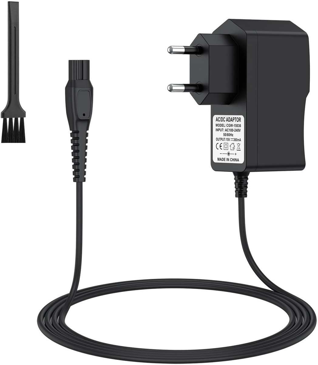 Solidchoice - Oplader voor Elektrisch Scheerapparaat met Snelladen en Reinigingsborstel