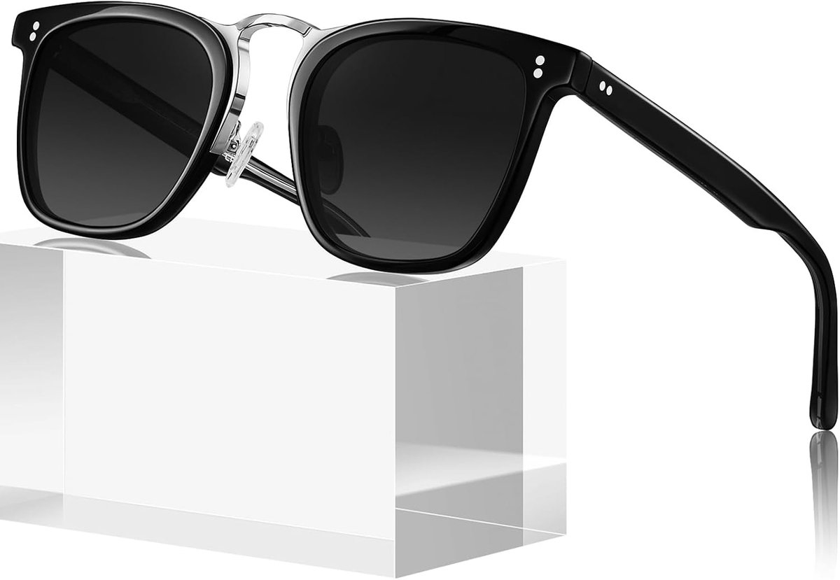 Zonnebril M - Acetaat vierkant frame - UV400 bescherming - Ideaal voor outdoor en autorijden - ShopVlot
