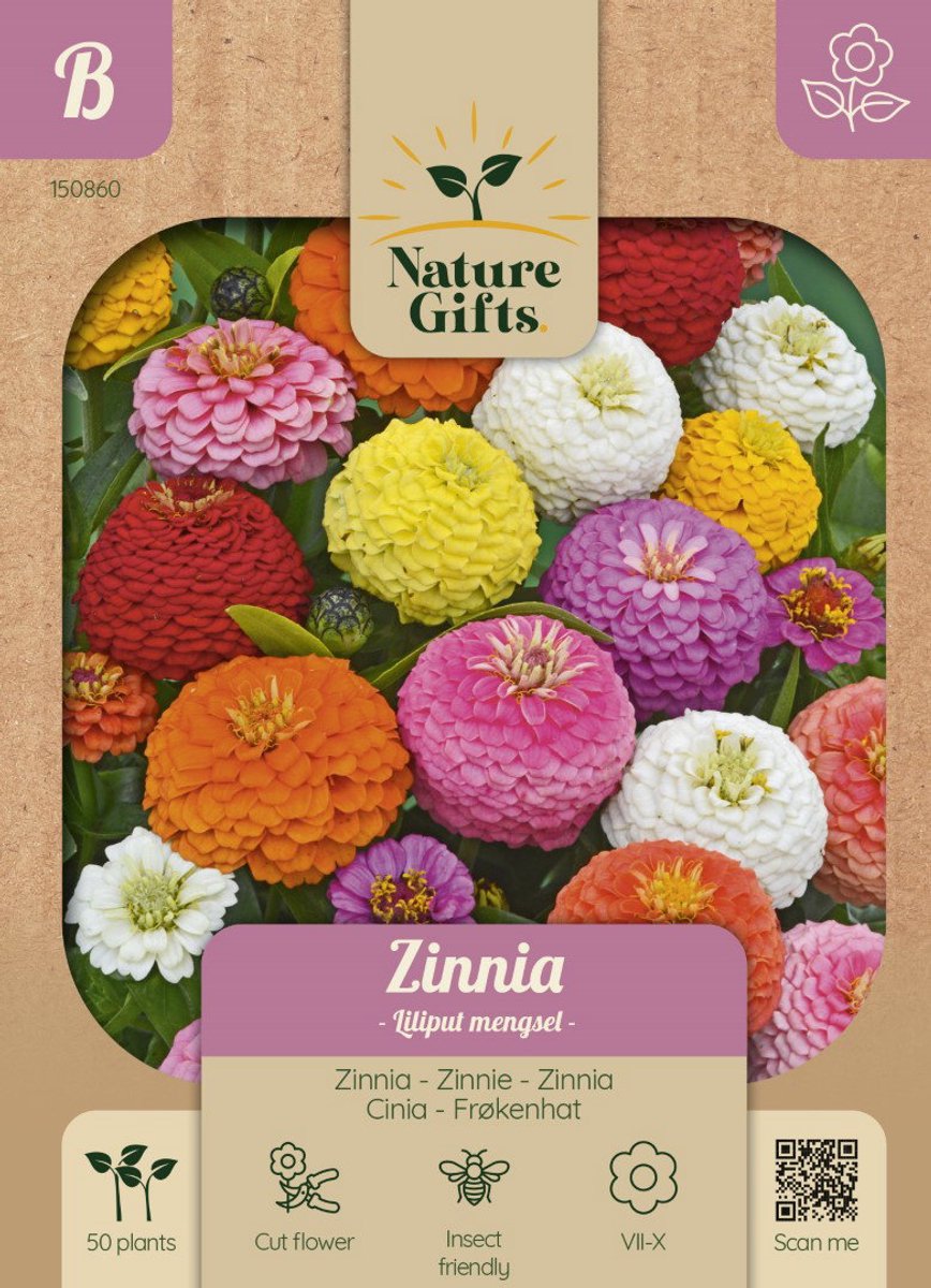 Zinnia Liliput mengsel bloemenzaad Nature Gifts Baltus