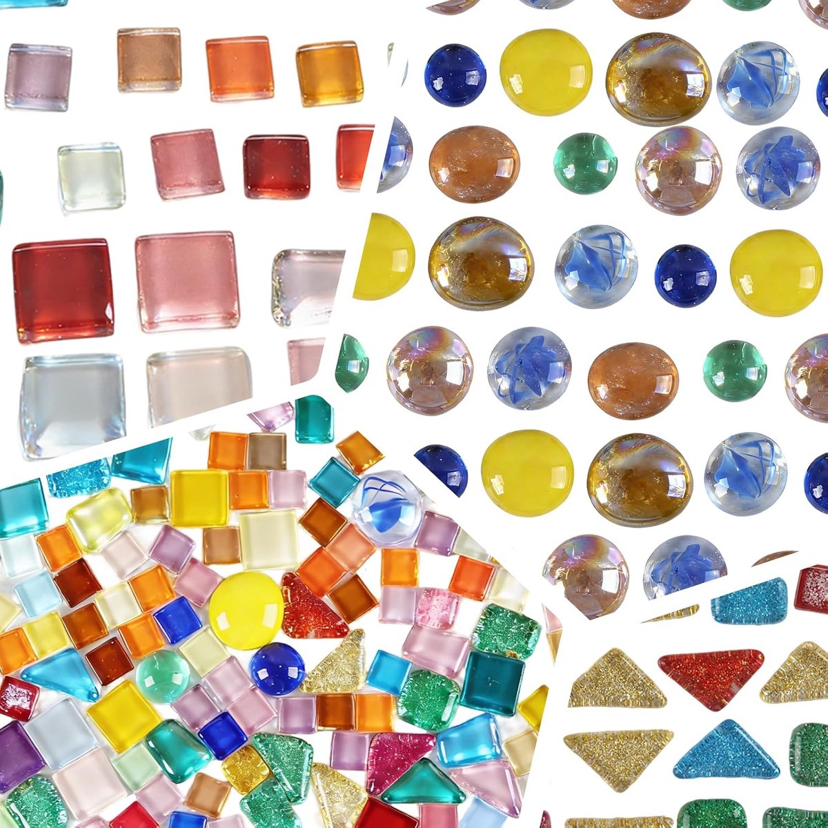 Mosaic stenen kleurrijke mozaïek stenen - glas polygonale assortiment - 200 g voor creatieve projecten - ShopVlot