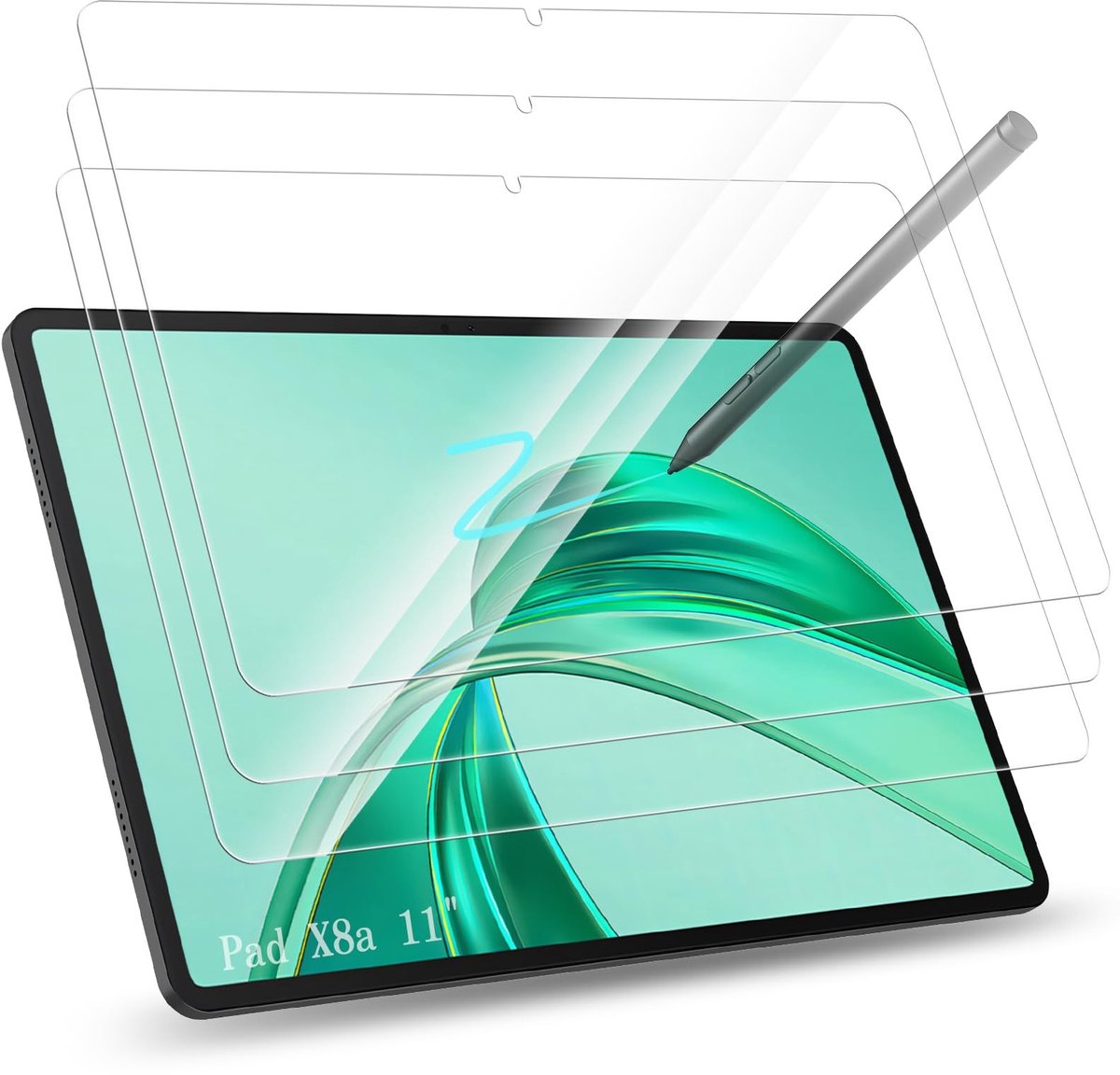 Solidchoice - 3 Stuks Tempered Glass Screen Protectors voor Tablets