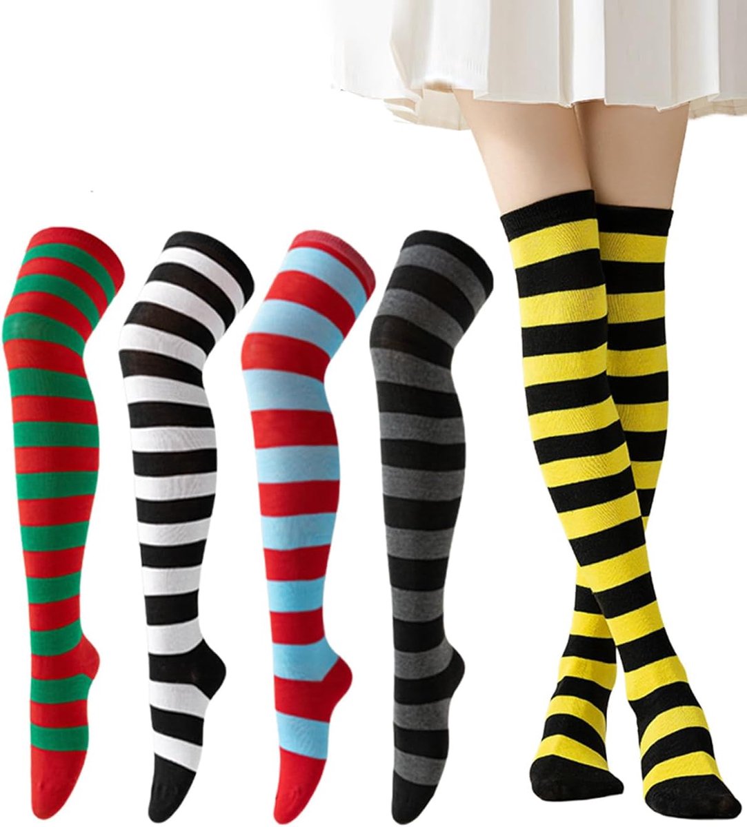 Dames Thigh High Sokkerij I418 - One Size - Comfortabel - Perfect voor een trendy look - ShopVlot