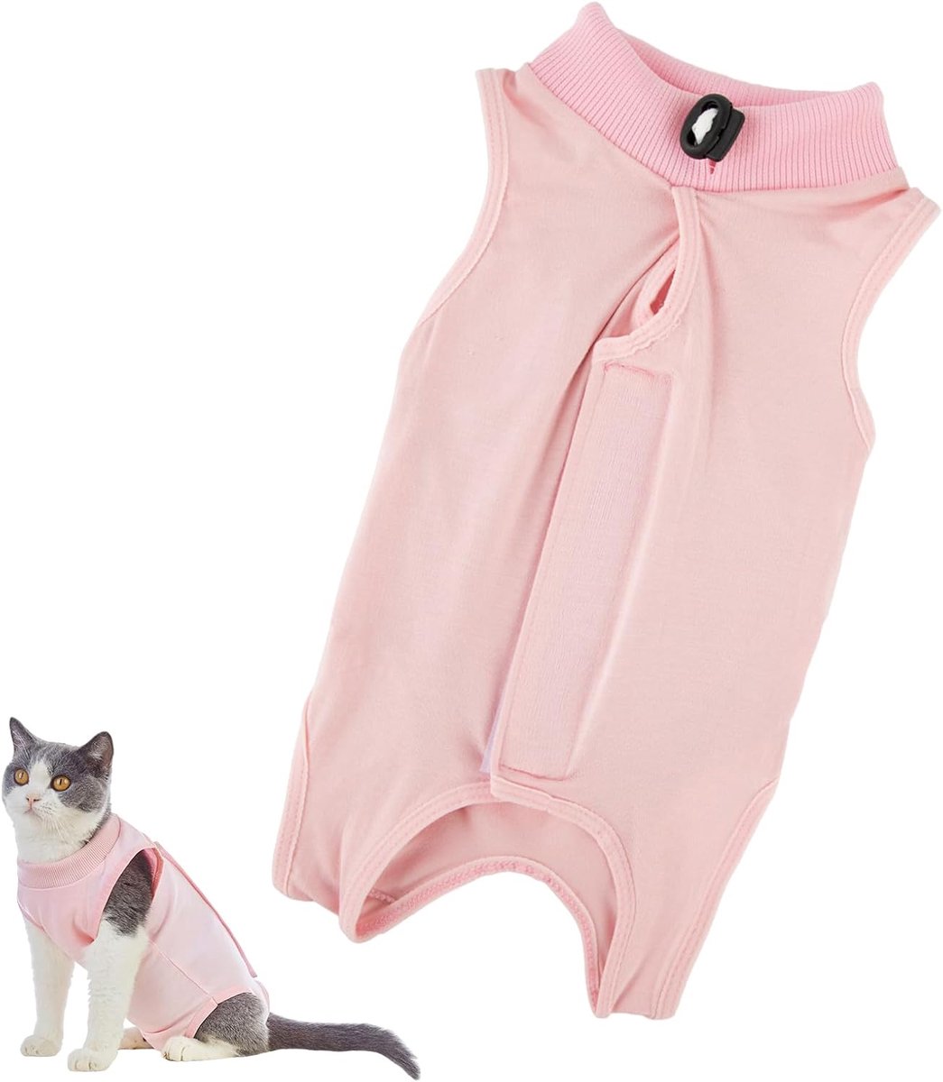 Professional recovery suit for cats, body cat after surgery (size S) - ShopVlot