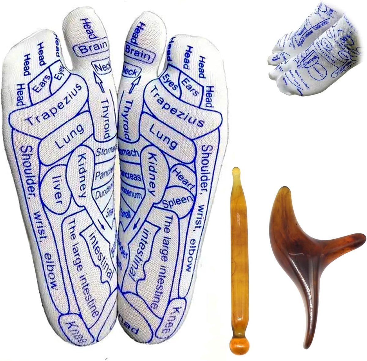 Reflex Zone Sock Set, Fatigue Body Relief Acupuncture Socks, Acupressure Reflexology Foot Massage Socks with Massage - ShopVlot