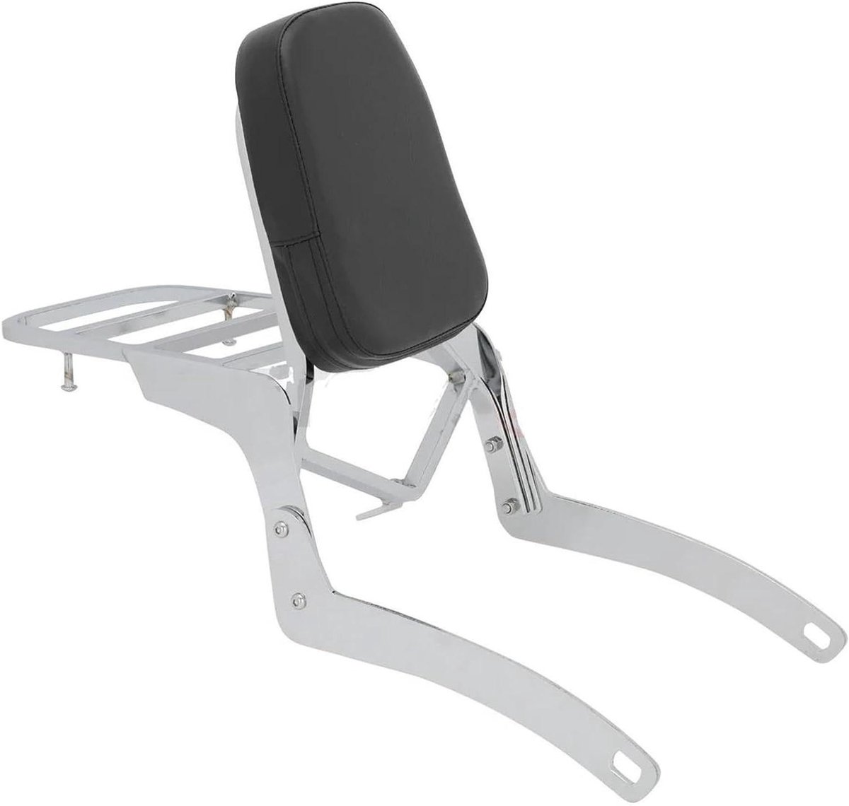 Motorfiets Rugleuning - Passagierskussen Sissybar - Comfortabel Rijden - Waterdicht PU-leer - N.v.t. - Zilver