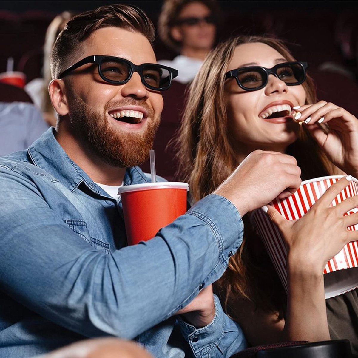 Reald 3D Glasses Passive 3D Glasses with Circular Polarization for Cinema Real Format / Passive Polarized 3D TV Movies - ShopVlot