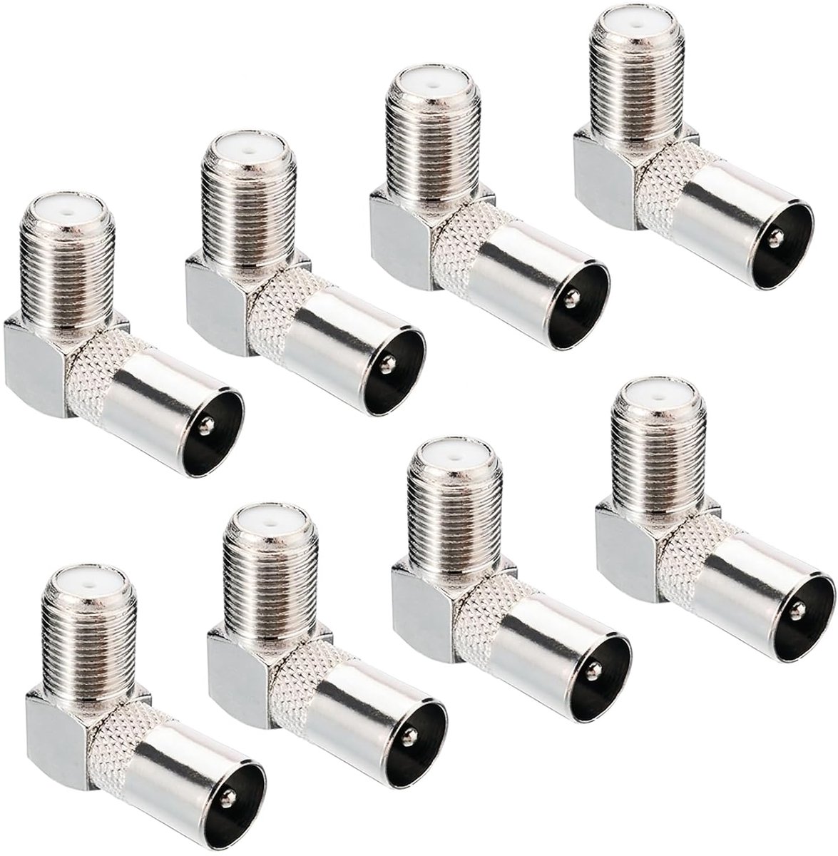 8 x 9,5 mm mannelijke naar vrouwelijke coaxiale tv-antenneadapters, praktische connectoren voor tv's en - ShopVlot