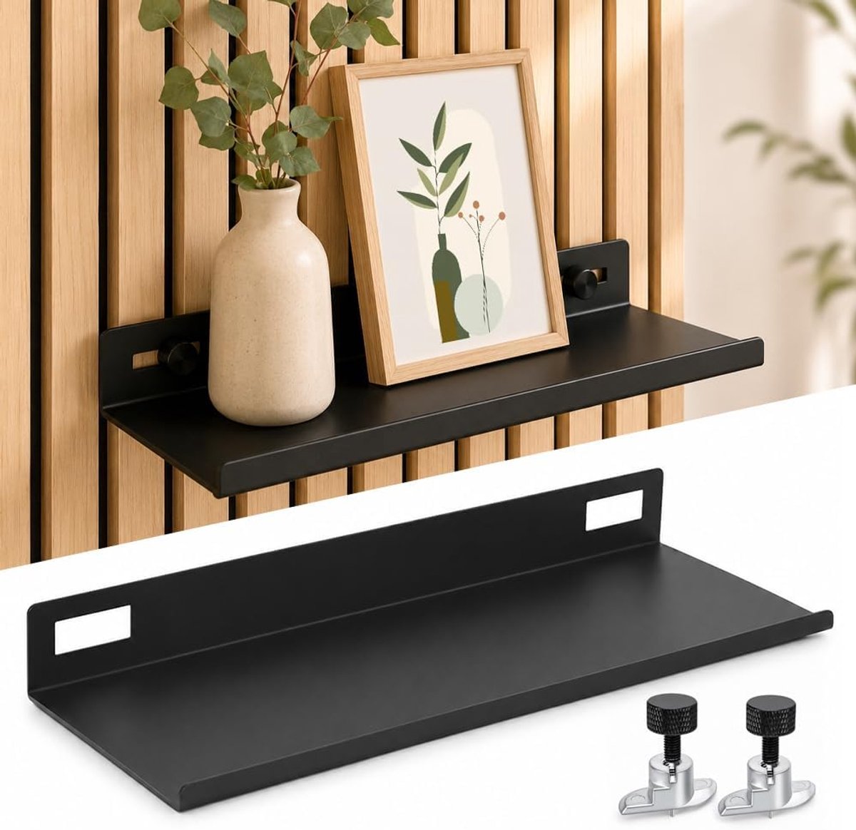 Rek voor akoestische panelen, akoestische panelen, rek zonder boren (25 x 10 cm) - ShopVlot