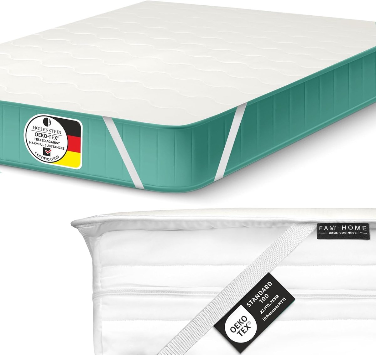 FAM'HOME Premium Mattress Protector 90 x 190 cm with Hypoallergenic Soft Microfibre, Breathable Mattress Protector 90 - ShopVlot