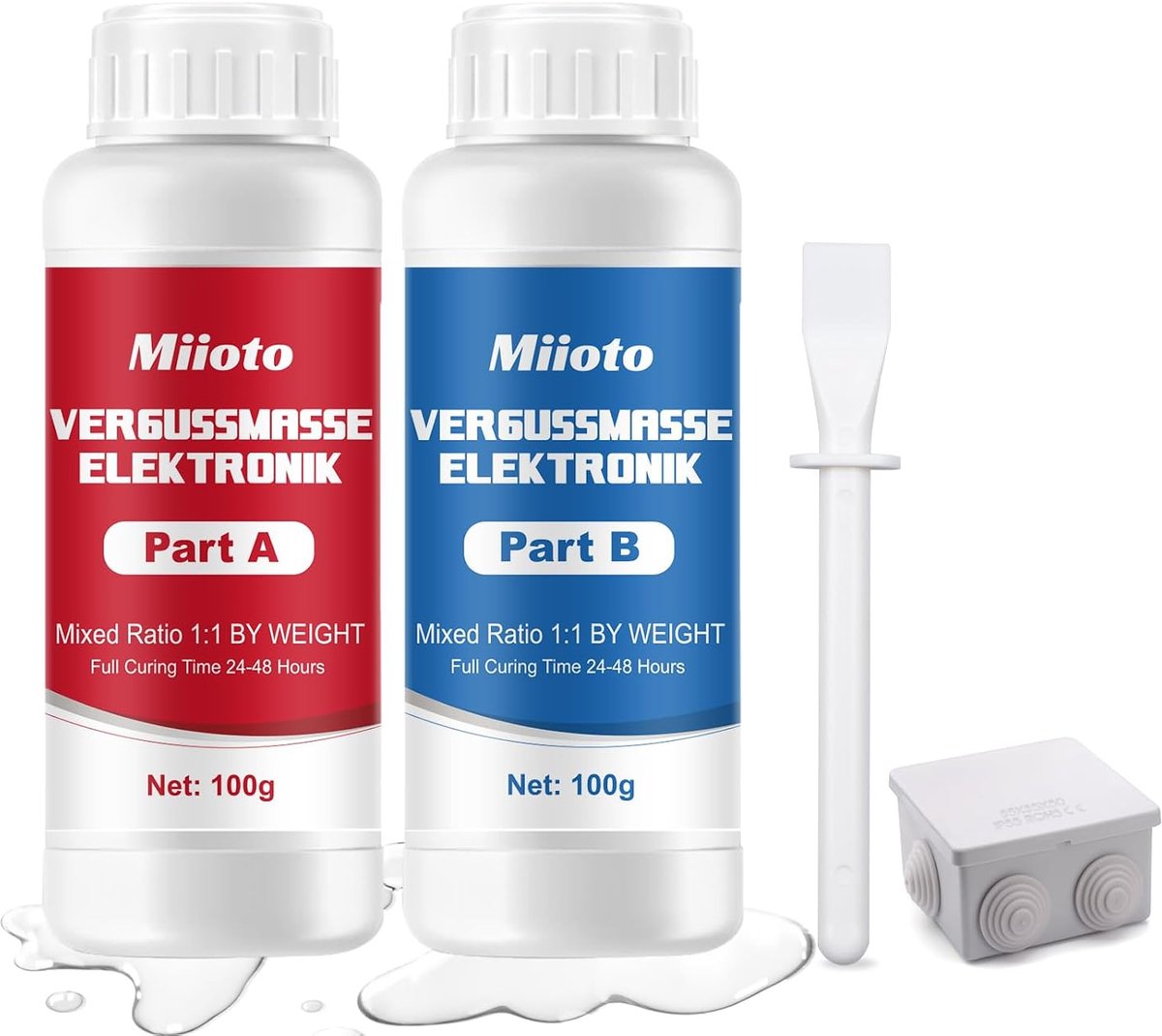 Miioto Electrical casting compound, casting resin, electric, casting compound electronics, with junction box - ShopVlot
