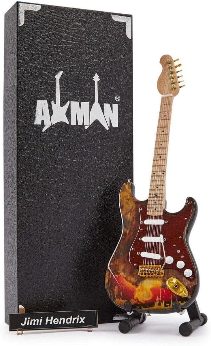 Jimi Hendrix - Miniature Guitar - Music Gifts - Handmade ornament - ShopVlot