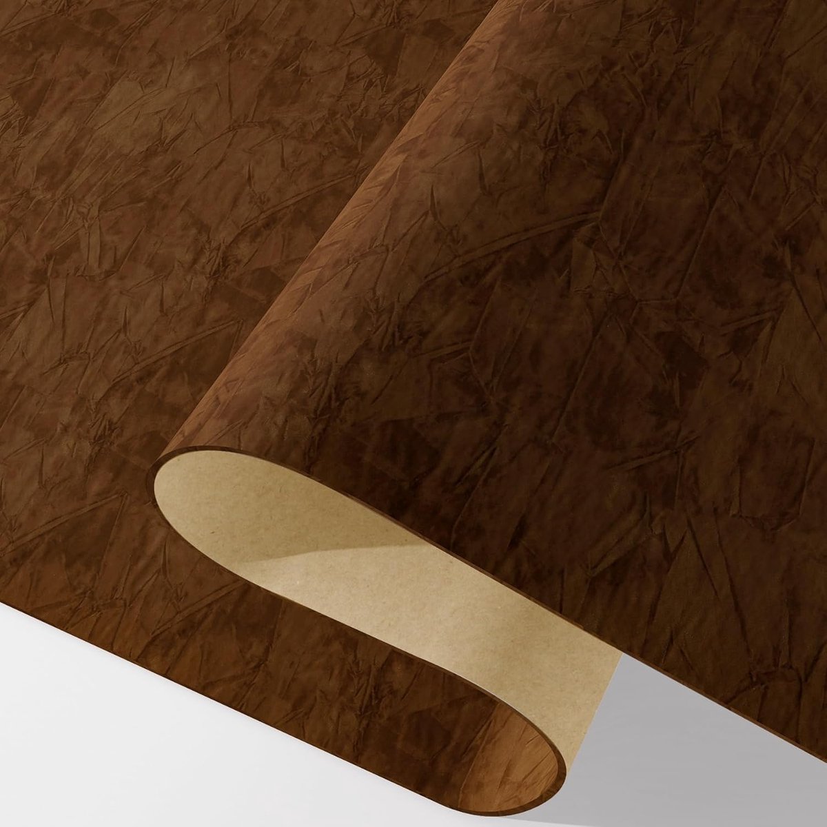 Decotalk Self Adhesive Velour Fabric Wallpaper Brown 60x300cm Wall Film Self Adhesive Furniture Fabric Look Decorative - ShopVlot