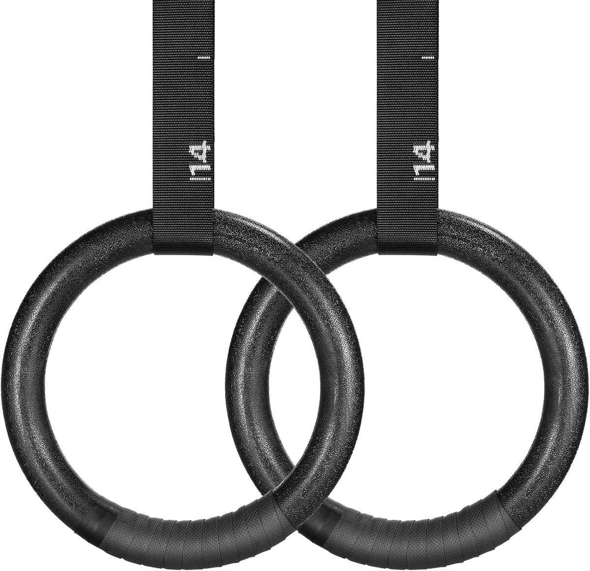 Gymnastics Rings, 28 mm/32 mm Rings, Gymnastics Rings, Olympic Gymnastics Rings with Grip Strap, Adjustable Buckle - ShopVlot