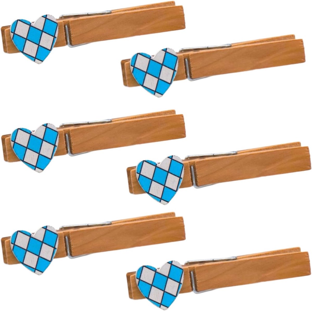 Thijox - Glubbal Glupperl Wasknijpers Brezel 6 Stuks - Oktoberfest Decoratie, Bruiloft, Verjaardag, Bedrijfsfeest, Beieren, Party Accessoires