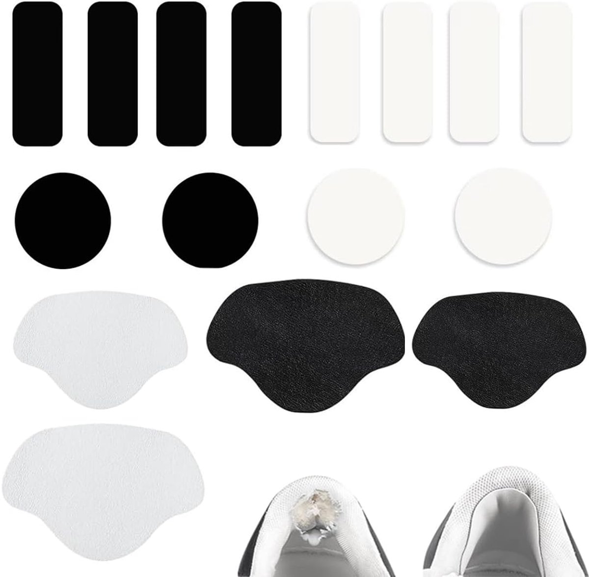 10 pairs of self-adhesive heel protectors for most sports shoes, leather shoes, high heels, inner protection of the - ShopVlot