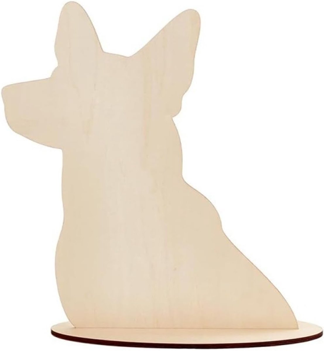 Displaystandaard hondensilhouet - houten slabbetjeshouder - 265 x 295 mm - ideaal voor fotografie - ShopVlot