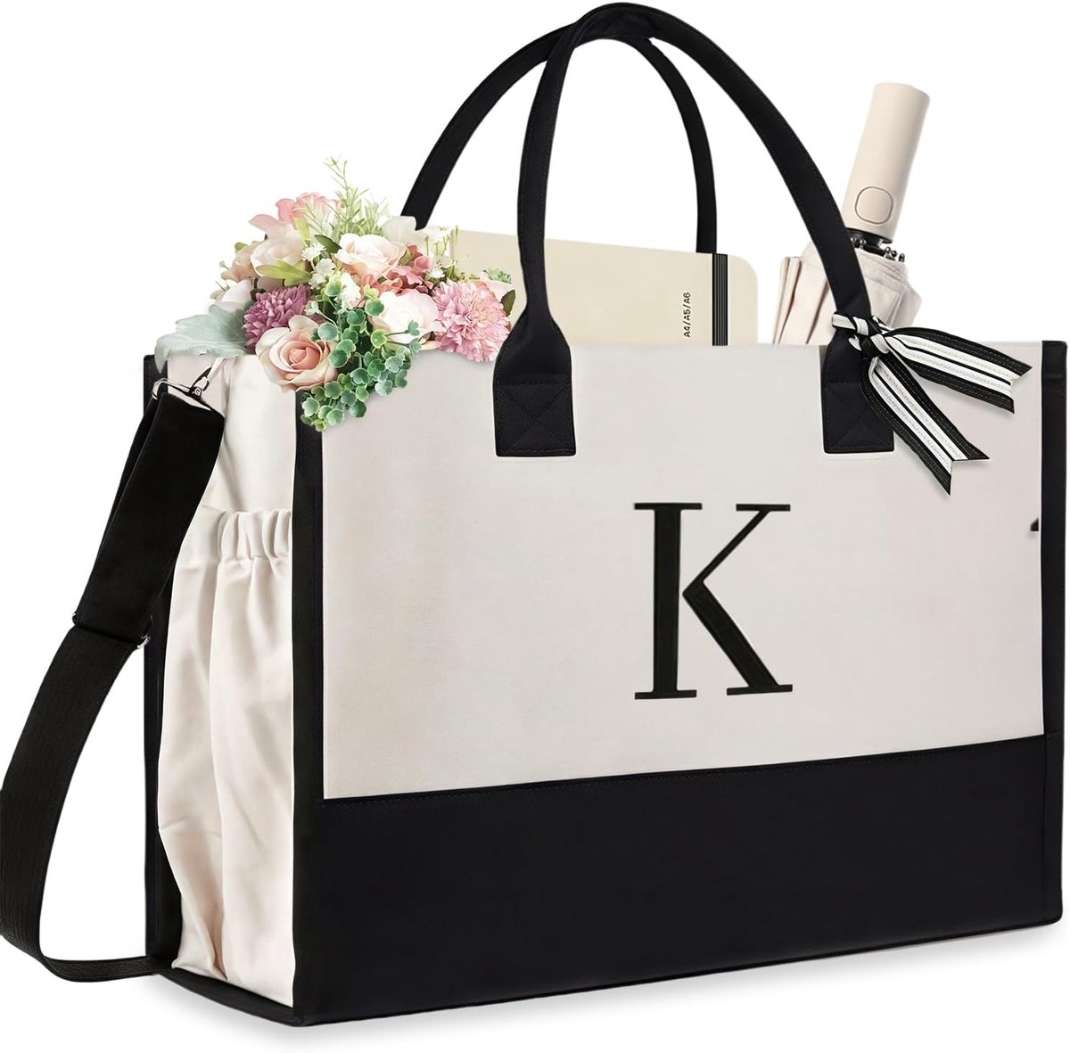 Canvas strandtas - grote maat - herbruikbaar materiaal - perfect voor een dagje uit - ShopVlot