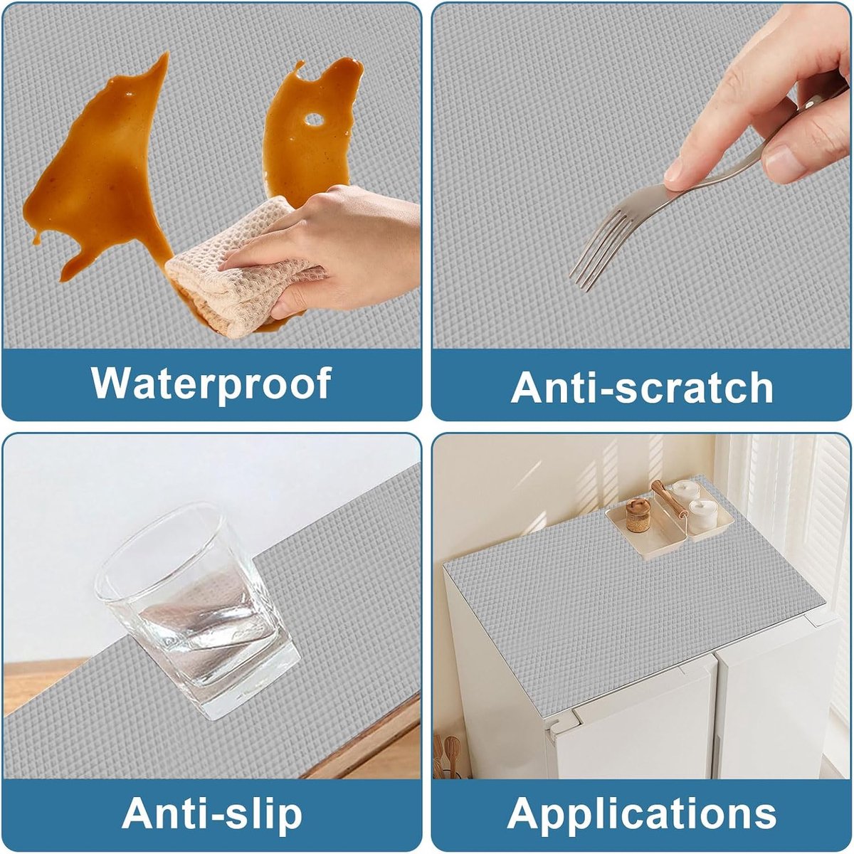 Lade mat 50 x 500 cm - EVA materiaal - Waterdicht en antislip - Bescherming voor keukenkasten - ShopVlot