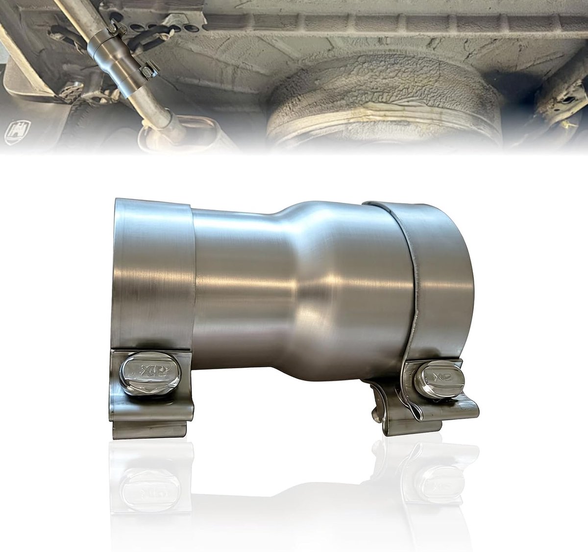 Uitlaatverloopstuk 140 mm - roestvrij staal 304 - buisconnector - duurzame verbinding voor auto - ShopVlot
