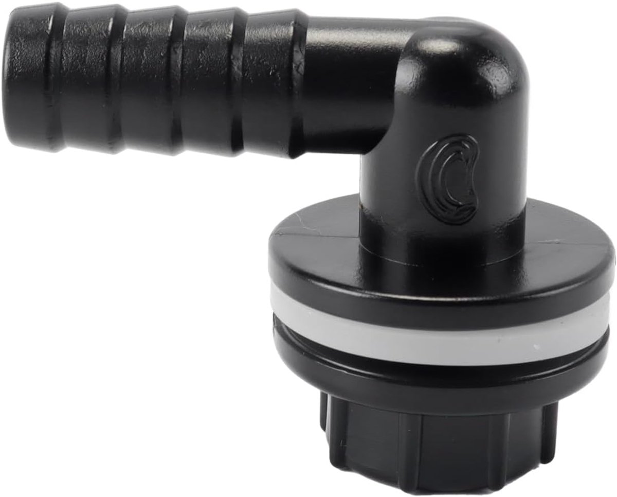 Plastic 90 graden elleboogconnector 3/8 inch - robuust plastic - roestbestendig - ideaal voor wateropvang - ShopVlot