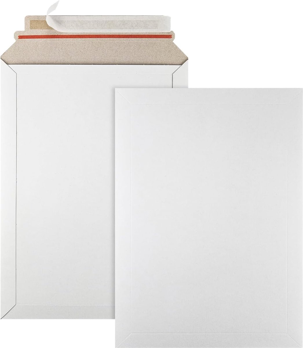 A4 enveloppen 229x324mm - wit karton 450g - zelfklevend - optimale bescherming voor documenten - ShopVlot