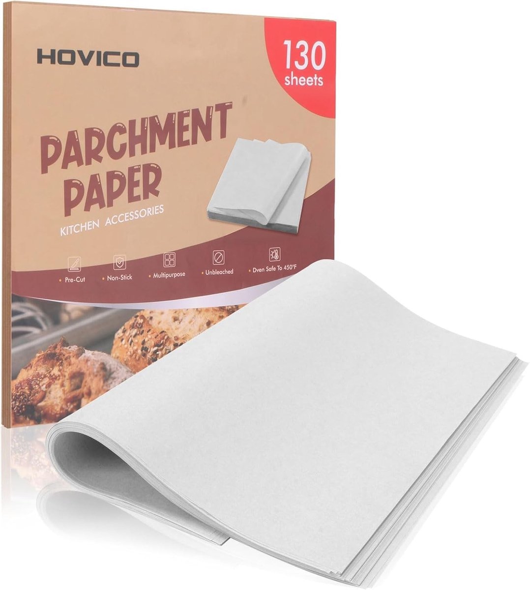 Solidchoice - 130 Stuks Vooraf Geknipt Bakpapier voor Bakken en Grillen