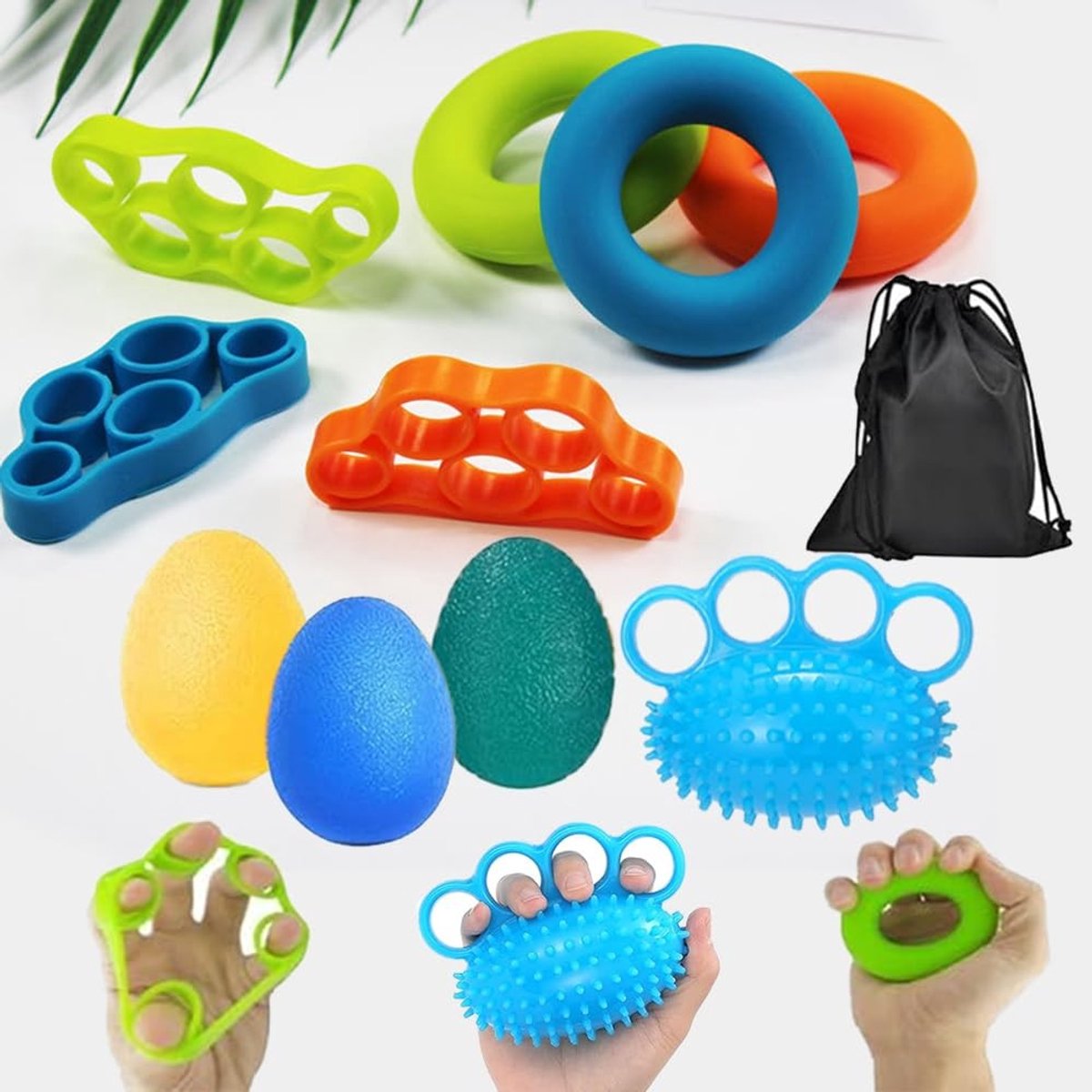 Solidchoice - Finger Trainer Set - Handtrainer en Ballen voor Handtherapie en Versterking