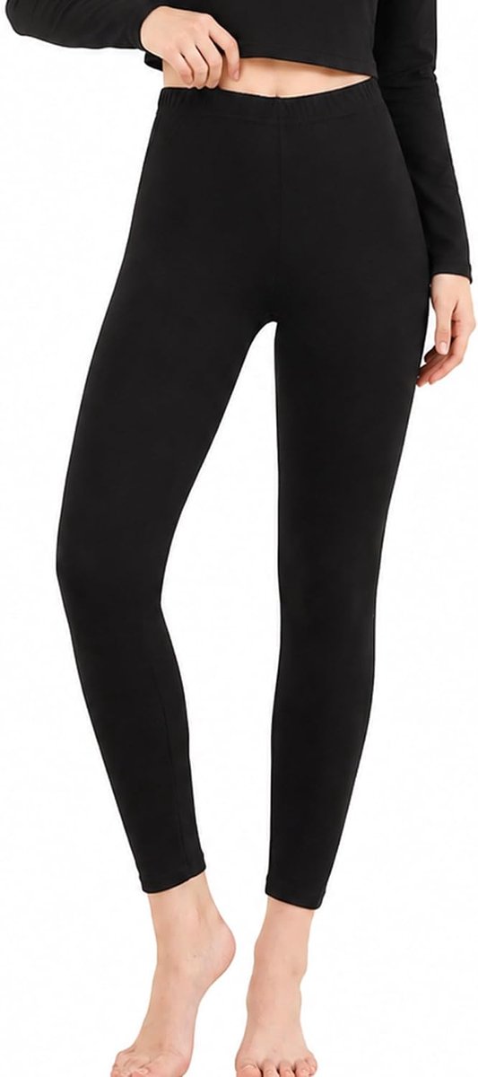 Warmteleggings dames - lichtgewicht fleece gevoerd - slim fit - ideaal voor koude dagen - ShopVlot