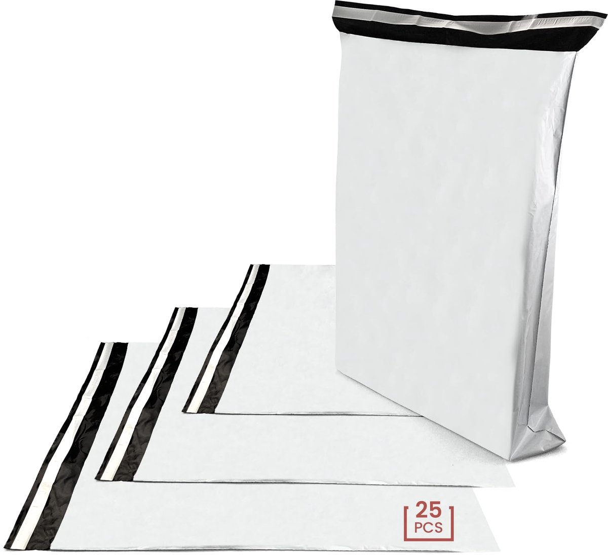 Verzendzakken 25x folie 350x460mm - zelfklevend plastic zakken - geschikt voor kleding - ideaal voor verzending - ShopVlot