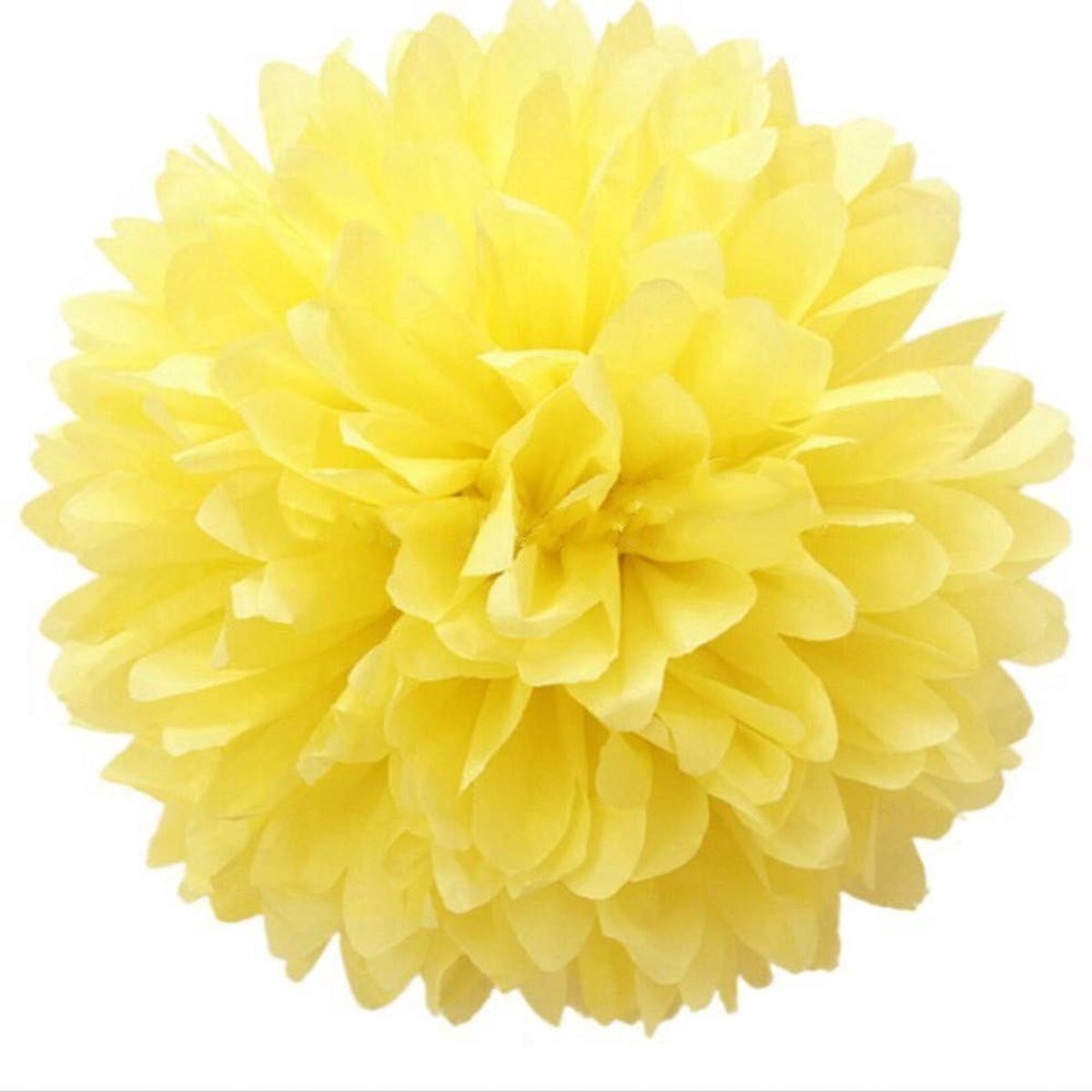 Solidchoice - 10 x Gele Papieren Pompom Decoraties - Party Decor voor Verjaardagen en Feesten