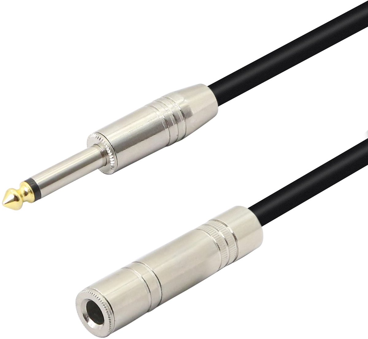 Solidchoice - 1/4" Mono Audio Extension Kabel (55cm)