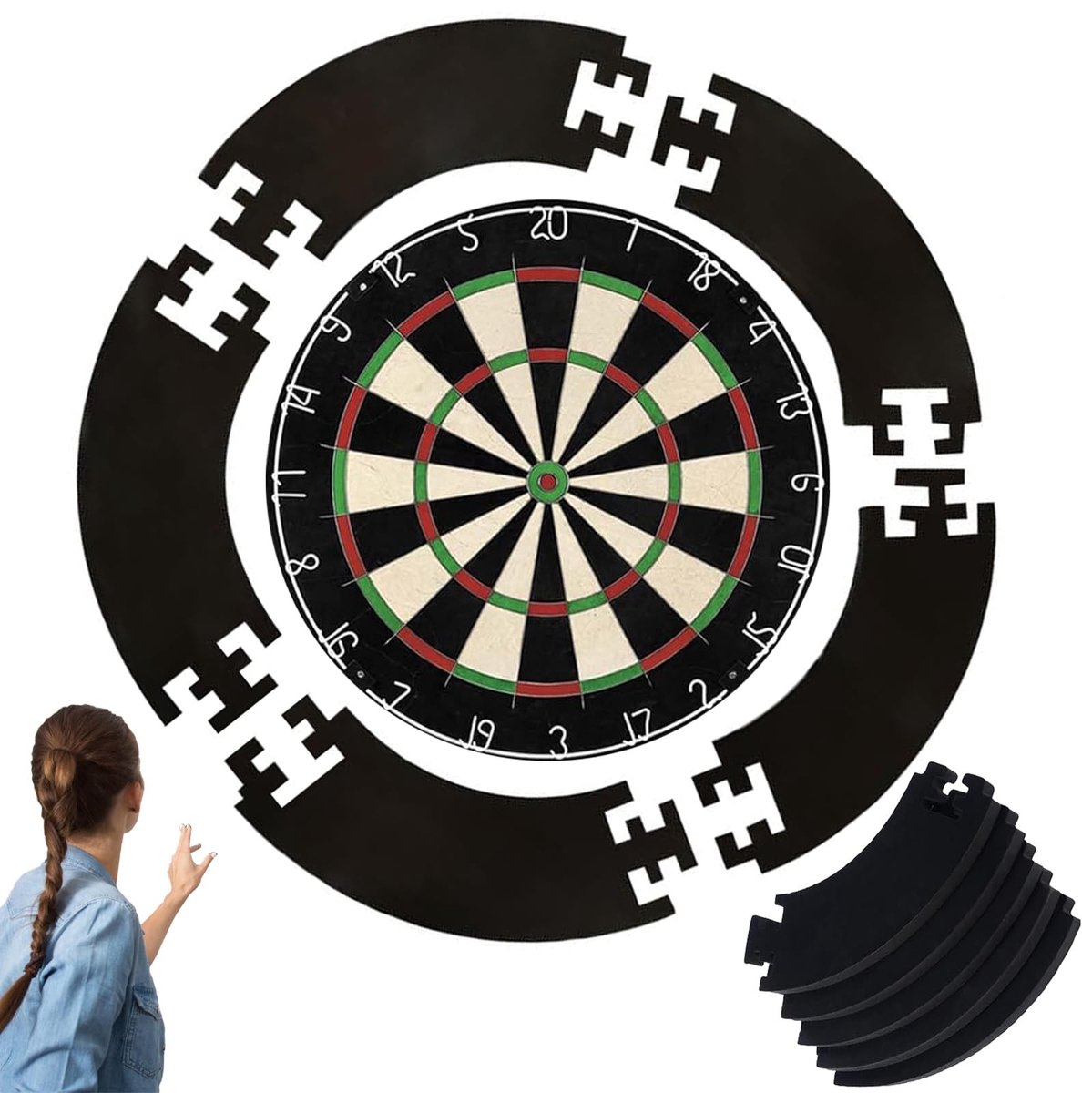 Solidchoice - Dartbord Beschermring Set van 5 Stuks