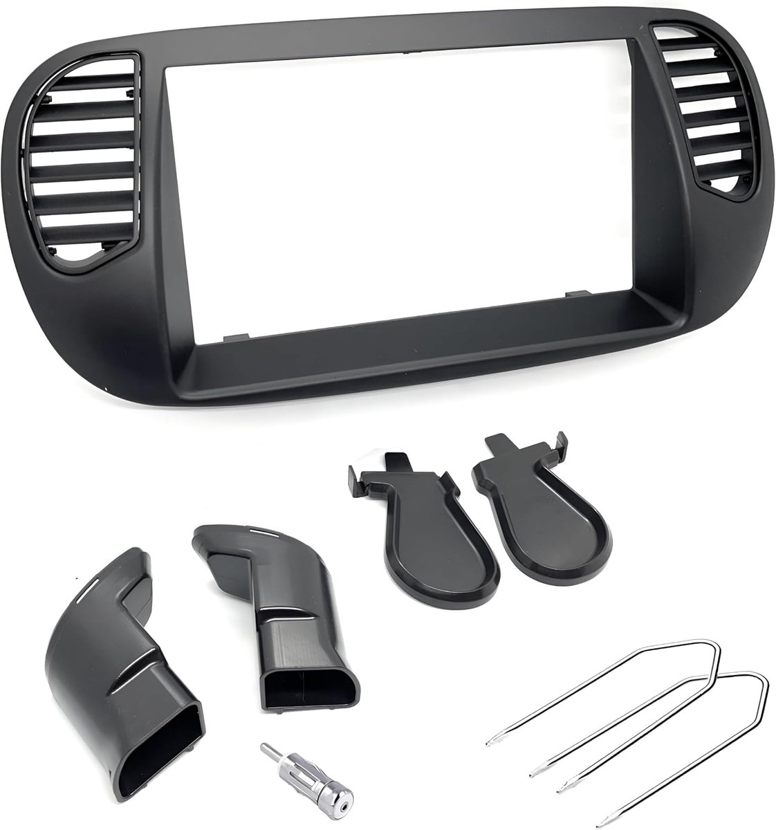 Autorradio montagekit 2 DIN - matte zwart - inclusief accessoires - eenvoudig te installeren - ShopVlot