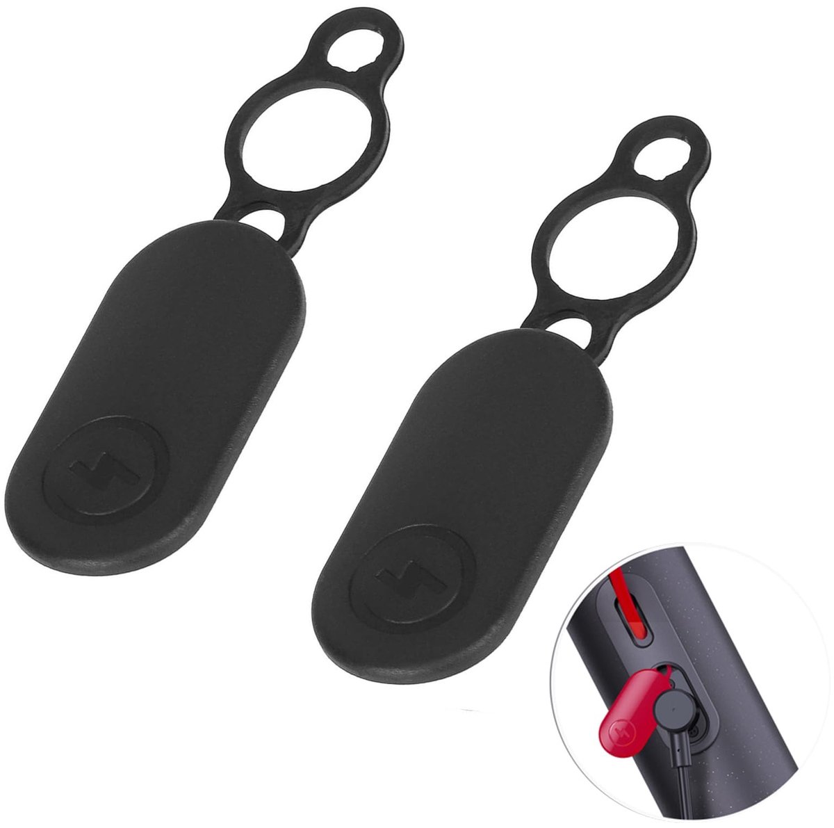 Solidchoice - 2 Stuks Waterdichte Oplaadpoort Covers voor Elektrische Scooter
