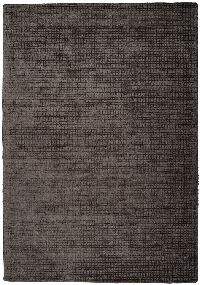 Padiro laagpolig vloerkleed 120 x 170 cm - bruin - modern effen design - geschikt voor vloerverwarming - van viscose