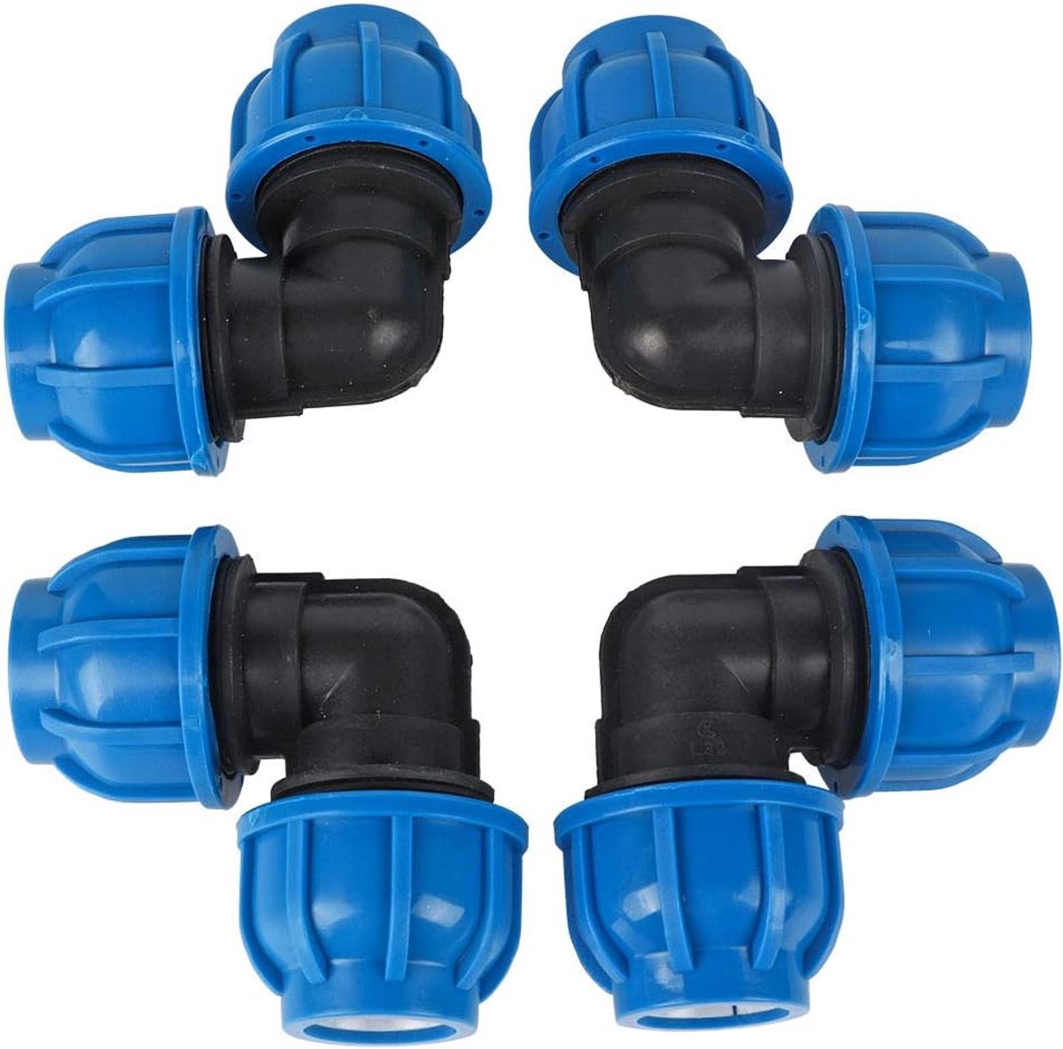 Water Pipe Connector, PE Plastic 32Mm To 32Mm Elbow Fitting for PPR PE PVC Pipes Strong Pressure Resistance Long - ShopVlot