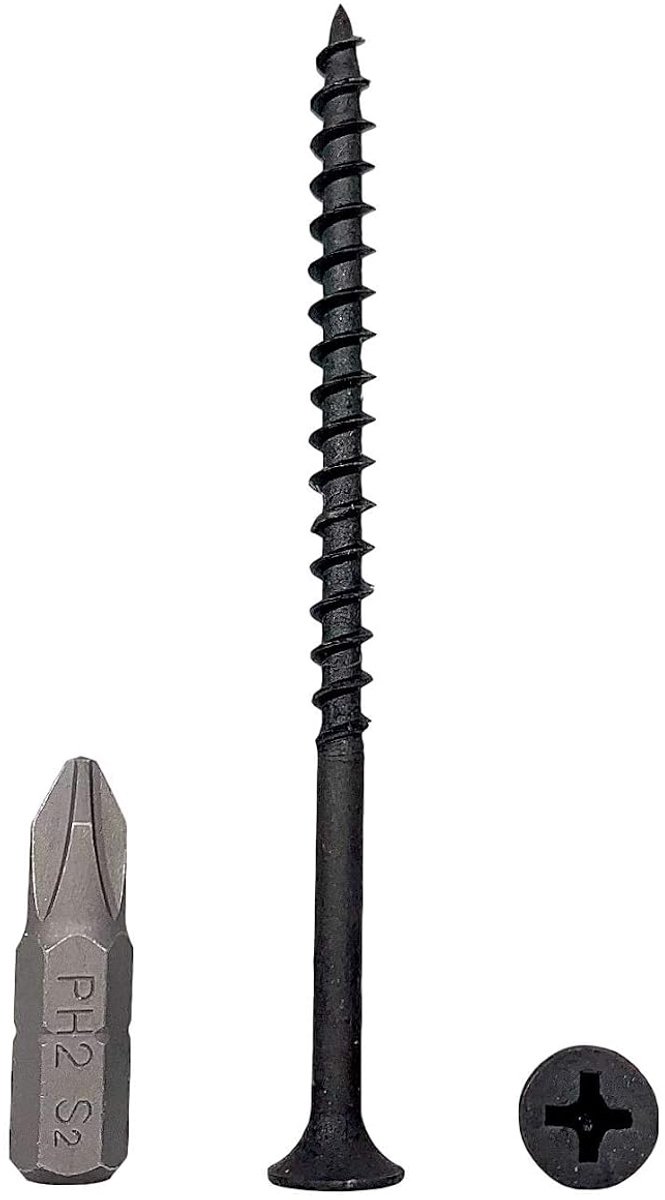 Houtschroeven 4.2 x 75 mm - zwart fosfaat koolstofstaal - Phillips kop - geschikt voor gipsplaten - ShopVlot