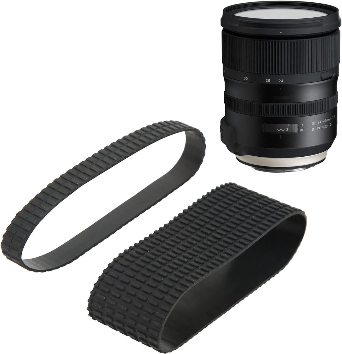 SnelShoppen - Lens Rubber Ring Vervangingsonderdeel voor SP 24-70mm F/2.8 Di VC USD A007 Lens, Zoom Ring Focus Ring Trim Ring Grip Rubber Ring, Precis