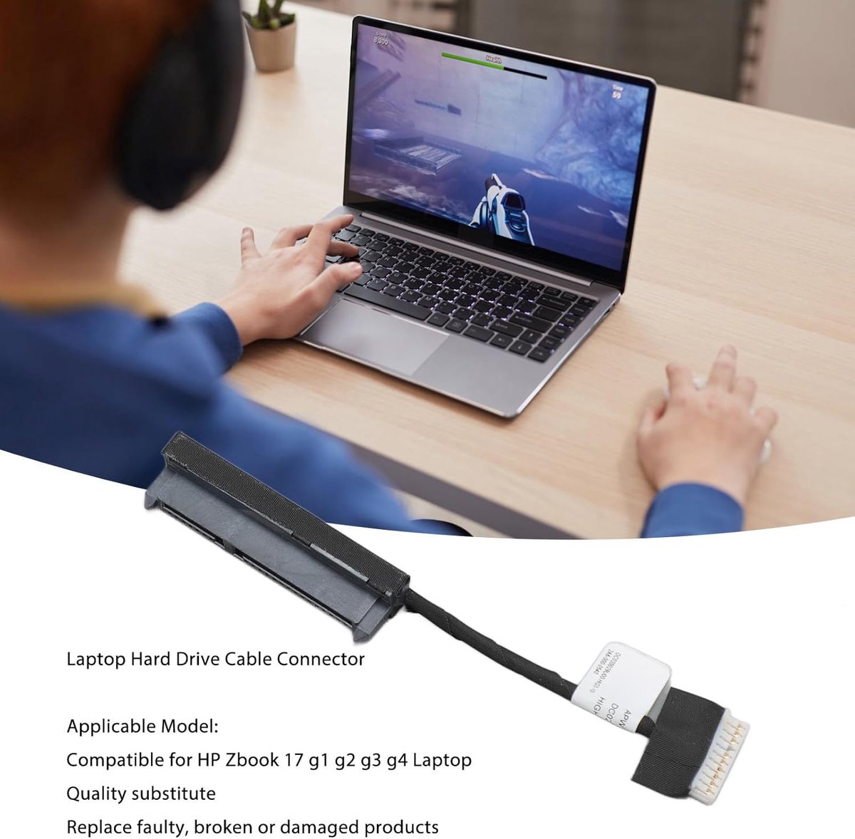 Laptop harddrive connector kabel - 2.5 inch SATA HDD kabel - vervangingsadapter voor Zbook 17 G1 G2 G3 G4 - ShopVlot