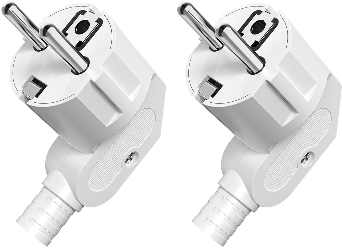 Schuko stekker 250 V - met trekontlasting - spatwaterdicht en duurzaam - ideaal voor buitengebruik - ShopVlot