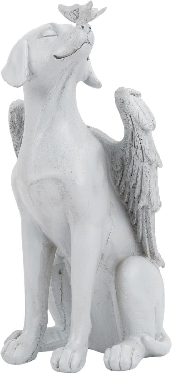 Dog Angel Memorial Statue - Angel Dog Figures - Memorial Dog Statue - Dogs Memorial Stone with Wings - Polyresin Angel Figures Garden Decoration Statue Dog Angels
