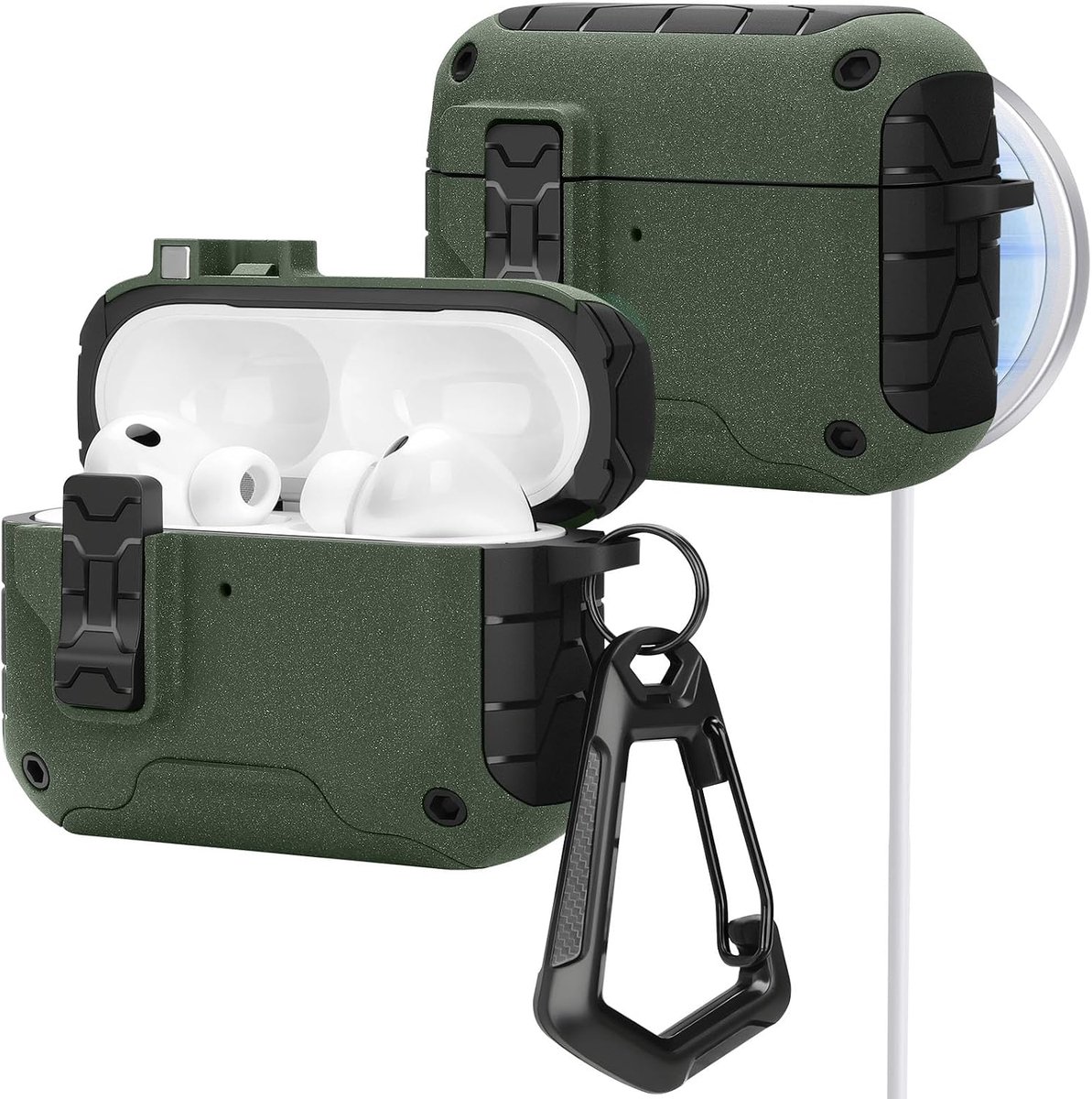 HITZEE Hoesje voor AirPods Pro 3, compatibel met AirPods Pro 3e generatie (2025), magnetisch automatisch slot met - ShopVlot