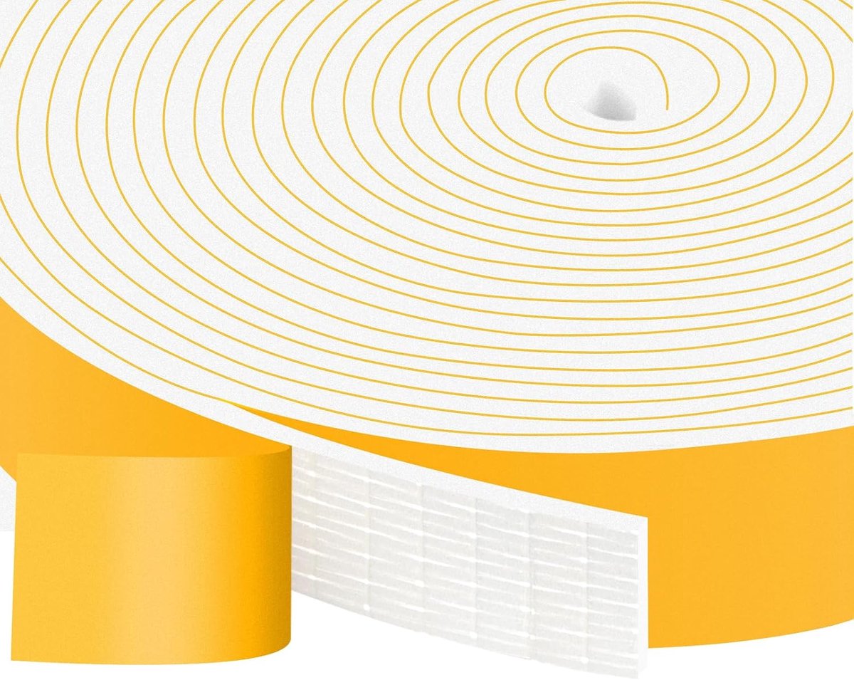 Foam Strips Self Adhesive 25mm (W) x 3mm (D), Sealing Tape, Foam Tape, Door Seals, Rubber Seal for Collisions, Seal - ShopVlot