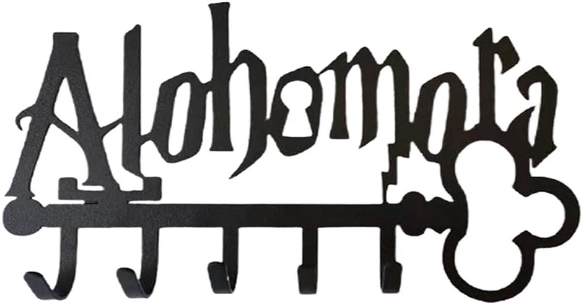 Metalen sleutelhanger voor Halloween, met 5 haken, ijzer, muursticker, haken, zwart, zwart - ShopVlot