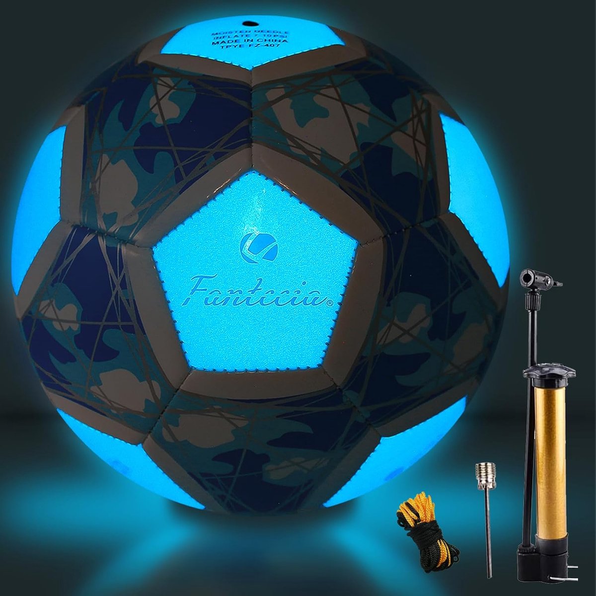 Light Up Football Size 5, Fluorescent Football for Training and Recreational Games, Perfect for Youth and Adults - ShopVlot