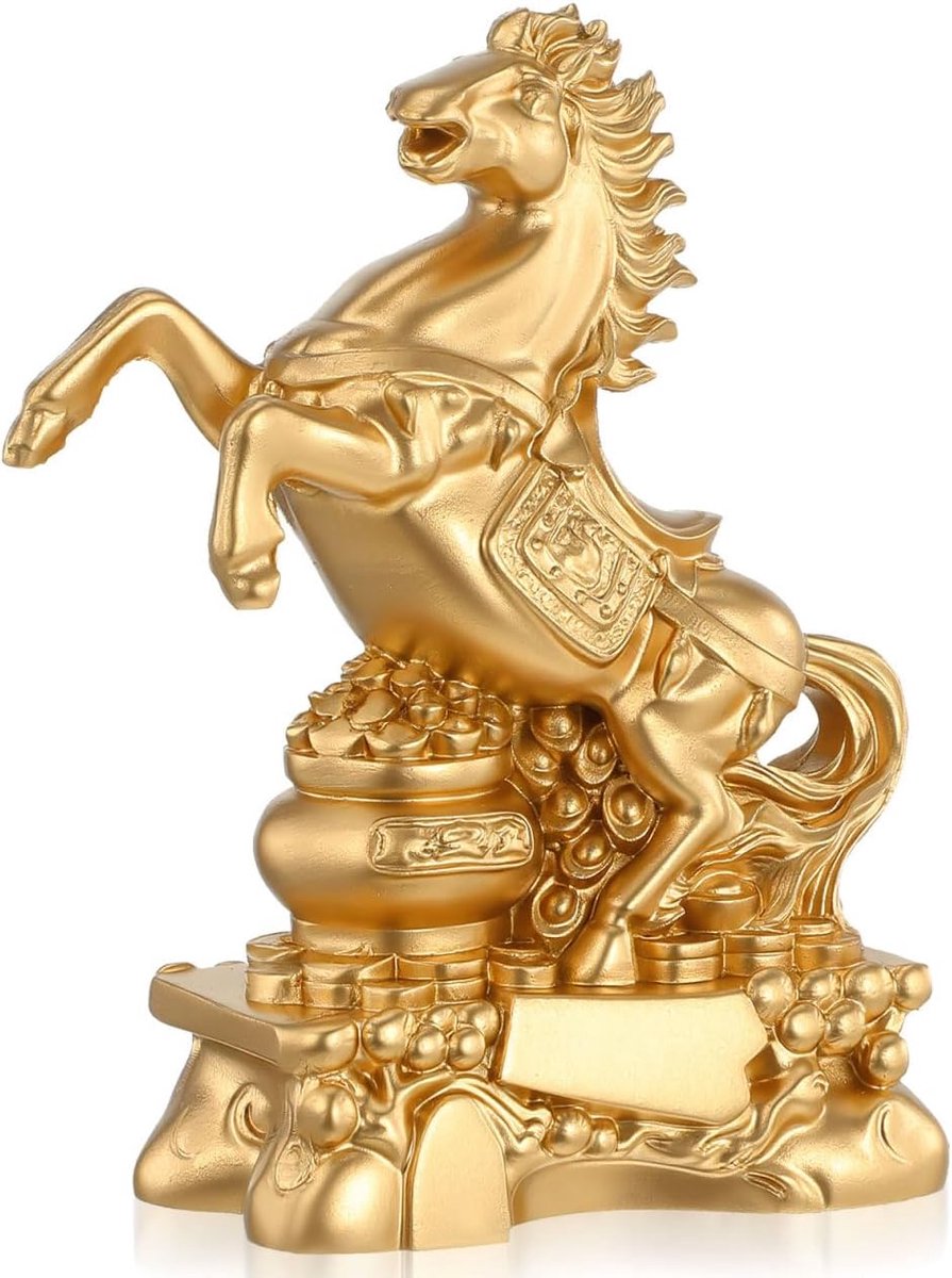 iplusmile Vintage Feng Shui Small Resin Horse Figures Standing Zodiac Statue Horse Sculpture 2026, Lucky Charm for - ShopVlot