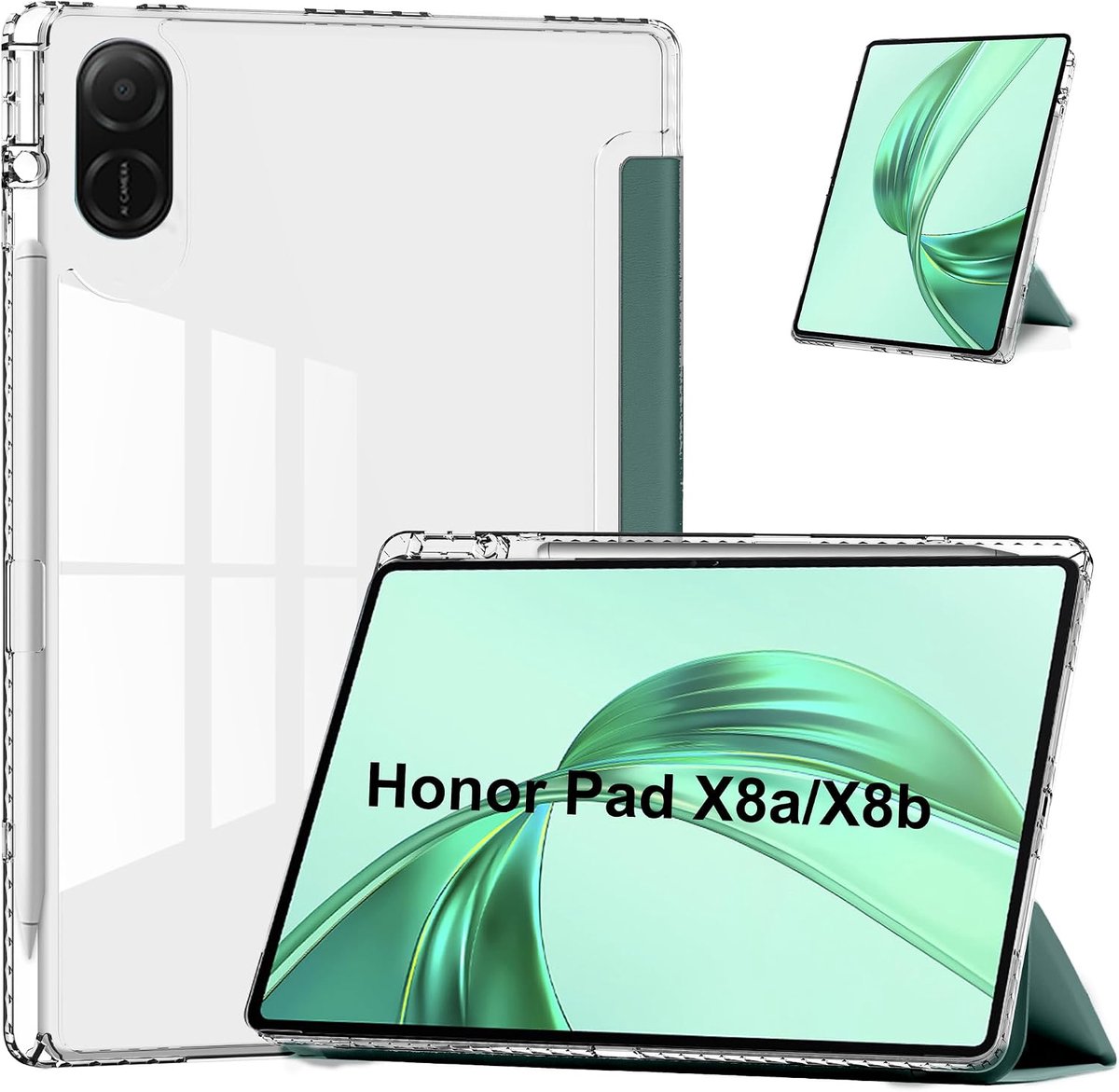 FDHYFGDY Hoes voor Honor Pad X8a/X8b 11 inch beschermhoes, PU [ultradun en schokbestendig] drievoudig gevouwen Y-type - ShopVlot
